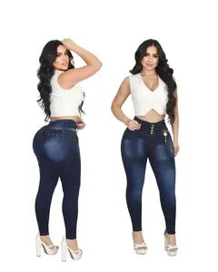 JEANS COLOMBIANO LEVANTACOLA SKINNY CINTURA ALTA 4 BOTONES / COLOMBIAN BUTT LIFTING SKINNY JEANS HIGH WAIST FOUR BUTTONS Comfort Fit