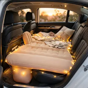 Portable Backseat Air Mattress with Automatic Inflator, Comfortable Sleeping Pad for SUV & Sedan, Quick Inflation Travel Bed for Road Trips, Camping & Outdoor Travel, Kids Airbed