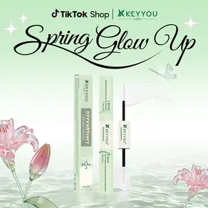 KEYYOU Lash Bond & Seal 10ML Waterproof Cluster Lash Glue with Mascara Brush for Eyelash Extensions Strong Gentle Lash Cluster Glue Latex-Free TikTok Shop FebruaryFaves
