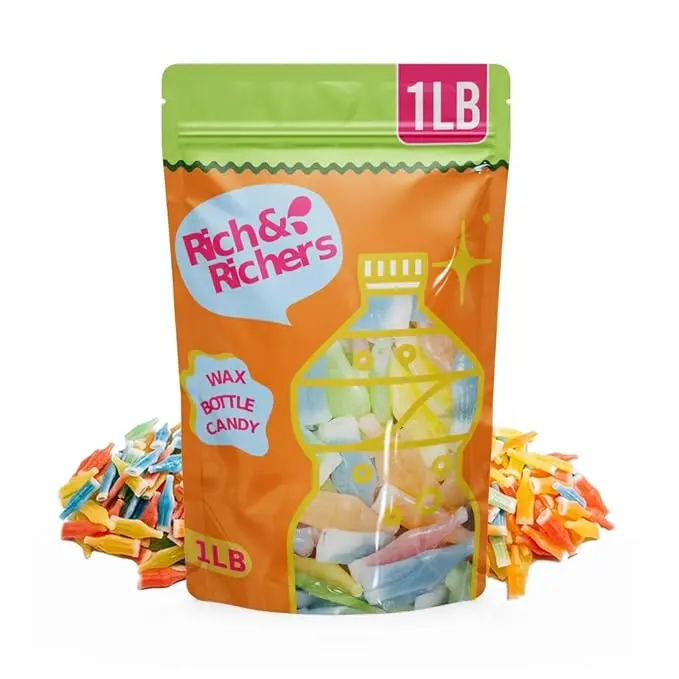 🔥 HOT SALE 51% OFF  Nik-L-Nips Vintage Wax Bottle Candy Drinks – Old School Halloween Candy, 80s & 90s Nostalgic Treats, Party Favor Bag, Sweet and Sour Mix, Mini Drinks, 1 Pound Pack