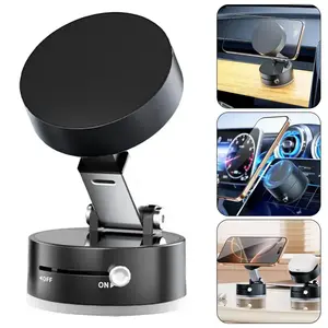 Magnetic Phone Holder with Vacuum Suction Cup 360 Degrees Rotating Phone Stand Universal Hands-free Folding Mobile Phone Mount