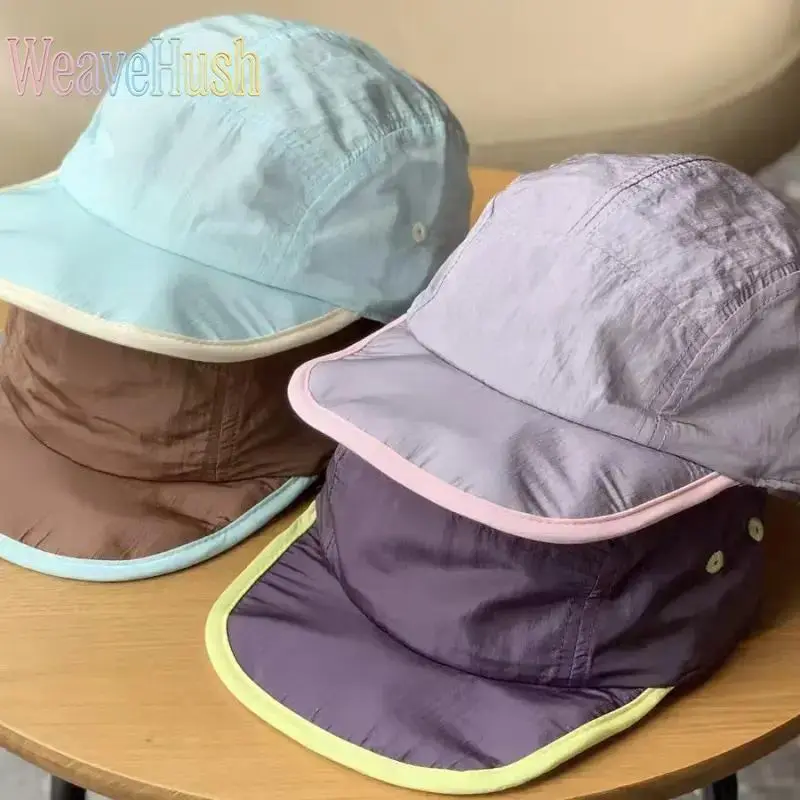 Unisex 5-Panel Adjustable Snapback Cap, Lightweight Quick-Dry Design with UV Protection for Hiking & Cycling, Adjustable Outdoor Hat, Snapback Fitted, One Size Fits All