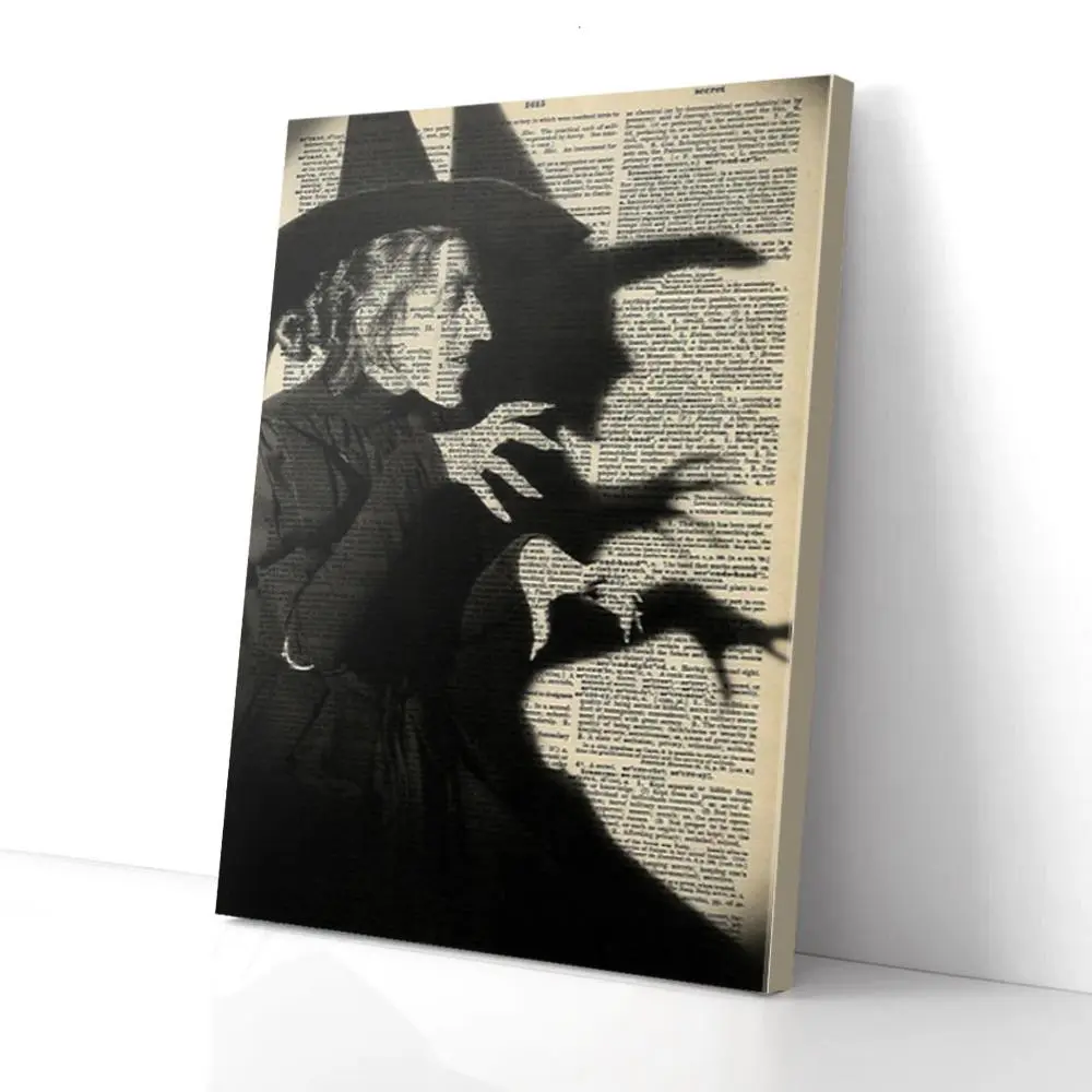 Trendy Wicked Witch Matte Poster Print, Canvas Wall Art Decor, Colorful Room Gift Ornament