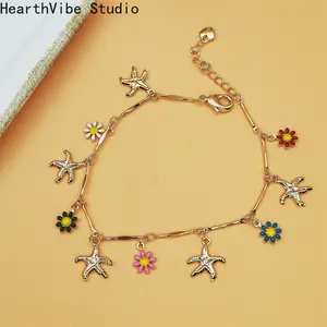 Fashion Sweet Flower Daisy Bracelet for Women Girl Y2K Accessories Handmade Colorful Beads Bracelet Boho Summer Pulseras Jewelry