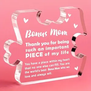 Bonus Mom Gifts From Daughter Son, Mom Birthday Gift, Mothers Day Gift for Step Mom, New Mom, Stepmother, Acrylic Plaque, Home Desk Sign, Home Office Decor
