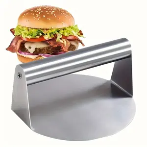Stainless Steel Burger Press Mold, Non-Stick Design, Ergonomic Handle, Easy Cleaning, Ideal for BBQ, Home, Professional Kitchen, Barbecue Accessories
