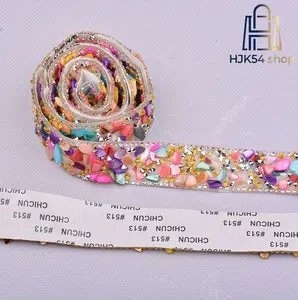 DIY Self-Adhesive Rhinestone Crystal Trim - Colorful Gemstone Ribbon for Crafts, Sparkly Tape for Clothing & Accessories Decoration