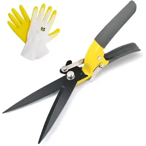Sharp Grass Shears, Grass Clippers Handheld, Manual Grass Cutter Edging Shears for Lawn Garden