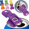 6PK New & Improved Beverage Barricade 2.0 Aluminum Can Lids - 6oz 202 Can Covers, Easy Tab Opener Kitchen Utensils, Colorful Plastic Bug/Dust Protector for Travel, Outdoors, Mom Use