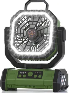 30000mAh Rechargeable Portable Fan Auto-Oscillating Camping Fan with LED Lantern 4-Speed High Velocity Emergency Battery Backup for Outdoor Home 2026 Summer Essential