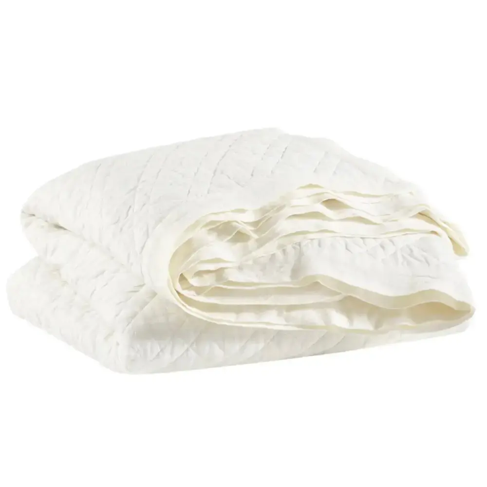 Washed Linen Quilt, Ivory Washed Linen Quilt, Ivory