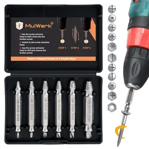 Damaged Screw Extractor Set – High-Speed Stripped Screw Removal Tool for Rusty Bolts, Nuts & Screws | Drill Bit Extractor Kit for Easy Repairs