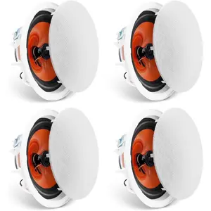 VEVOR 4 PCs 8 Inch in Ceiling Speakers, 400W Flush Mount Ceiling in-Wall Speakers System with 8 Woofer, 1 Tweeter, for Home Kitchen Living Room Bedroom or Covered Outdoor PorchesVEVOR Super Brand Day