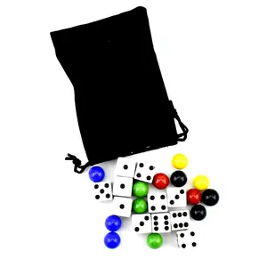 Cauff  Replacement Marbles & Dice Pack – Standard Marble Board Game Pieces