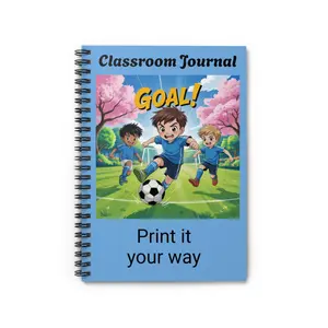 Goal-Oriented Kids' Spiral Notebook - Perfect for Classroom Journals, Print Custom Designs, Sports-Themed Back to School Supplies, [...]