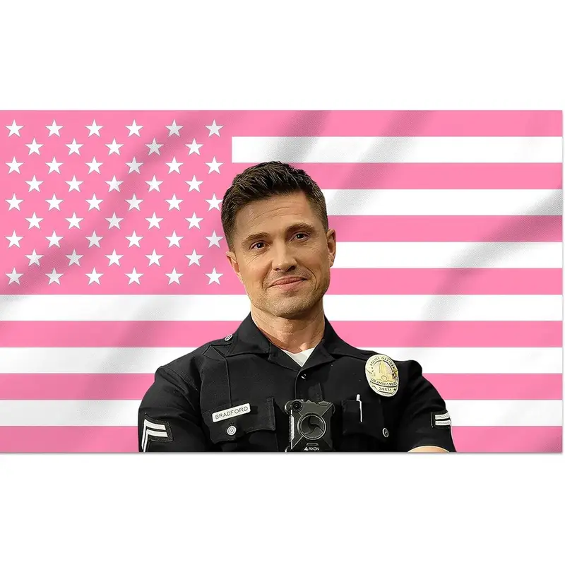 Shmbada Eric Winter Tim Bradford 3x5 Foot Decorative Flag Tapestry Outdoor Indoor, Double Stitched, Wall Hanging Room Decor, College Dorm Porch Outside Decorations