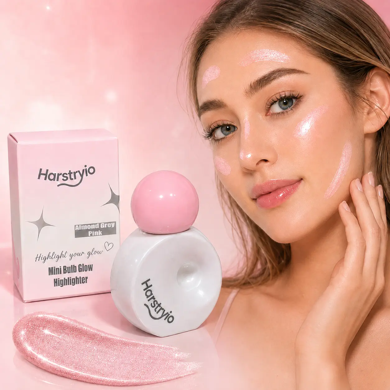 Liquid Highlighter Makeup – Shimmer Face & Body Highlighter, Eyeshadow & Eye Makeup – Lightweight Easy-Blend Glow for Cheeks, Lips, Nose, Brow Bone & Body – Halloween, Party,  Gift&backtoschool contour,goth Bronzer Radiant