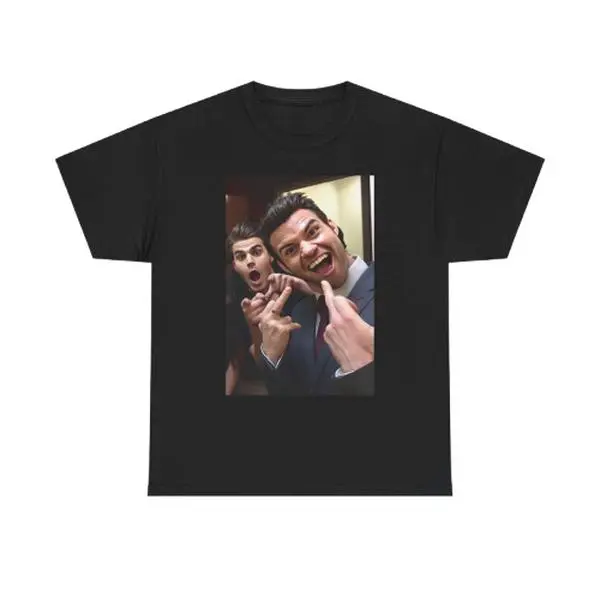 Originals Vampire Diaries Elijah & Stefan Tshirt - Premium Unisex Cotton Tee For Fans
