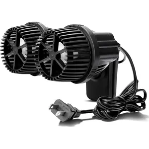 4200GPH Double Head Aquarium Circulation Pump, Quiet 12W Aquarium Wave Maker, with Strong Magnetic Suction Base, 360°Adjustable Power Head, for 110~240 Gal Tank