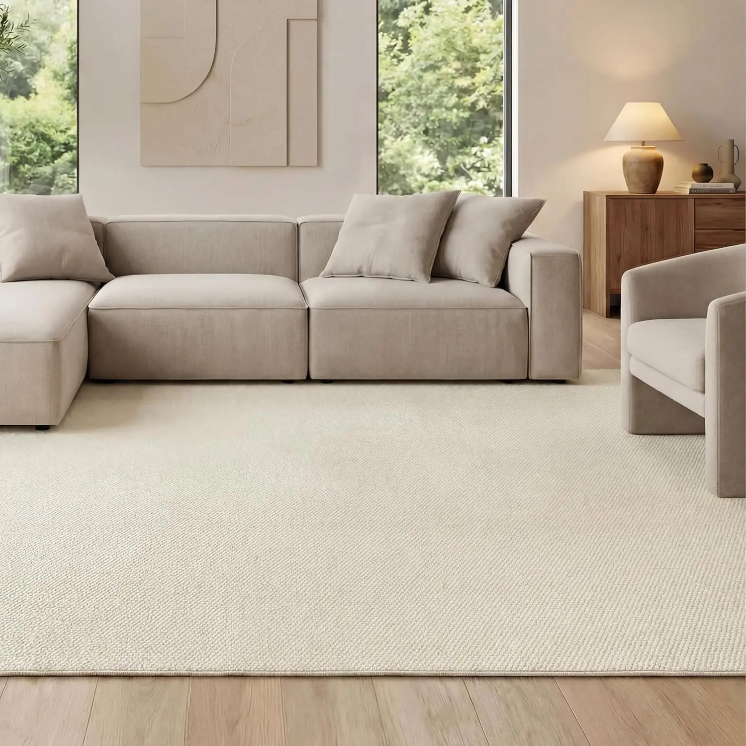 【backtoschool】Bedsure  Faux Wool Area Rugs for Living Room, Machine Washable Carpet, Non-Slip Backing, Pet Friendly Throw Rug for Bedroom Dining Room