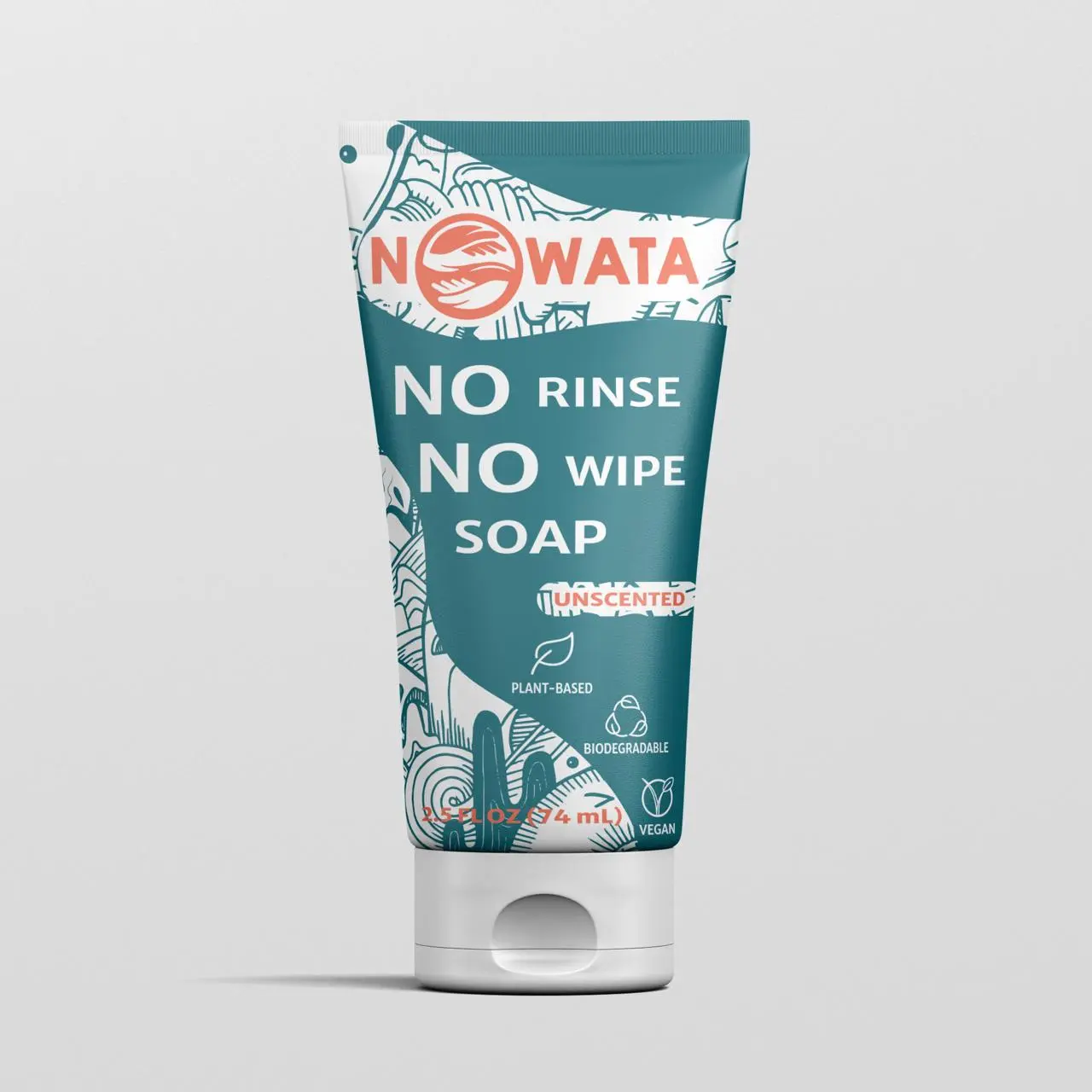 Waterless Hand Soap, Moisturizing & Alcohol-Free Cream Cleanser, Gentle Formula for Sensitive and Eczema-Prone Skin, Travel Size for Hiking & Road Trips, 2.5 oz, Parents, Festivals, Cleansing, Exfoliating, Moisturizer, Natural, Boating, Adults, Children,,