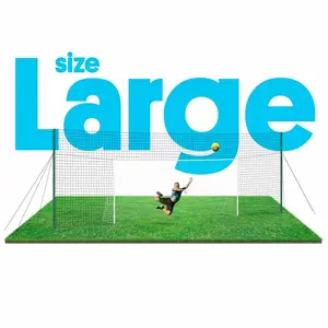Open Goaaal® Large 3-in-1 Soccer Goal Trainer with Net Rebounder & Backstop for Older Kids & Families Backyard Training System