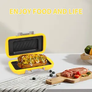 1 Mini Hot Dog Sandwich Maker This is a breakfast tool specifically designed for microwave ovens. The core idea is to use the microwave for 3-5 minutes to quickly make crispy sandwiches, paninis, and other delicacies.