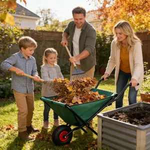 Collapsible Wheelbarrow 176 Lbs Folding Yard Garden Wheelbarrow Foldable Lightweight Gardening Heavy Duty Oxford Cloth Green Lawn Cart for Grass, Leaf, Garden Supplies, 10" Pneumatic Tire