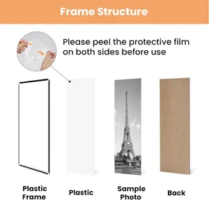 12x18 Picture Frame Black 3 Pack, Scratch-Proof Poster Frames 12 X 18 For Photo Gallery, Photo Plate - Slide-In Strips, Horizontal Or Vertical Wall Mounting