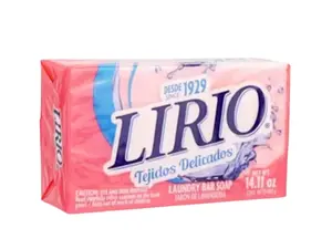 LIRIO Laundry Bar Soap, 14.71 oz Rose Scent, Super Fresh Odor Defense, Scent Booster Detergent for Delicate Fabrics Care