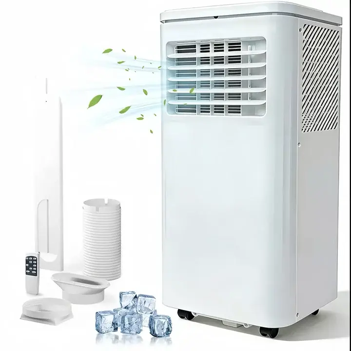Garvee 5 In 1 Portable Air Conditioner - 10000 BTU Cooling Unit for 450 Sq Ft Rooms, Living Rooms, with Dehumidifier, Portable Fan, Quiet 4-Way Auto Swing, Window Vent Kit, Remote Control, LED Display, Apartments
