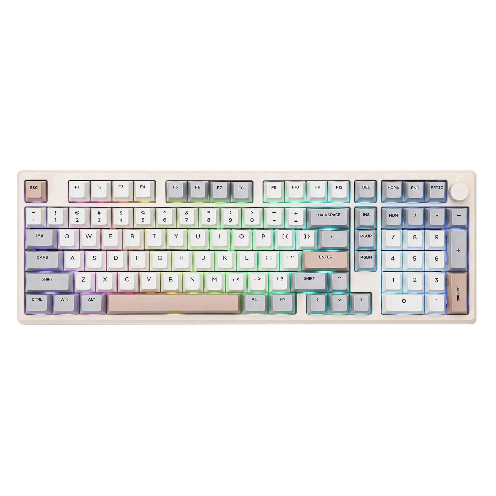 Epomaker Galaxy100 1800 ANSI Layout VIA Gaming Wireless Keyboard with Knob - Aluminum Gasket Keyboard with Cushioning Materials South-Facing RGB Backlight Hot-Swap Tri-Mode USB-C/BT 5.0/2.4GHz keyboards for gaming creamy keyboard Tiktokshopstockup