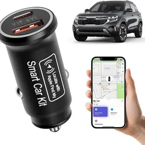 GPS Tracker for Car with Dual‑Port Fast Car Charger, No Subscription Needed, Plug & Play, Real‑Time Vehicle Locator(For ios only)