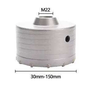 1Pc 30-150mm Drilling crown for Concrete Wall Hole Saw SDS PLUS Hammer Drill Bit set with Round Shaft Cement Stone Cutter Tool Masonry Drill Bit