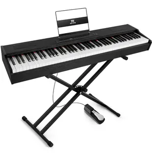 MUSTAR Digital Piano MDP-1200 88 Key Weighted Keyboard with Stand & Portable Case for Beginners Hammer Action & Sustain Pedal Full Size Electric Piano