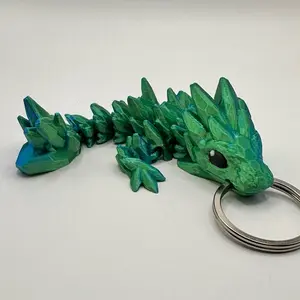 Gemstone Dragon Keychain