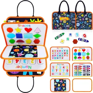 Toddler Busy Board, Montessori Busy Board for Toddlers 3+ Years Old, Sensory Activity Board for Fine Motor Skills, Sensory Board Toys for Toddlers, Educational Preschool Toys for Girls Boys Gift