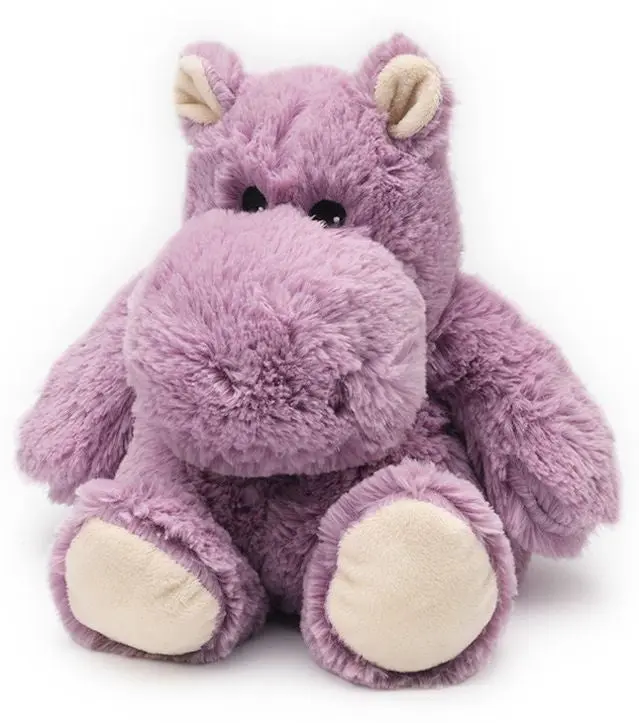 HIPPO JUNIOR WARMIES Super Soft Huggable Lavender-Scented Heatable Stuffed Animal, Bedtime Companion for Animal Stuffed Toys Enthusiasts, Huggable Stuffed Toys
