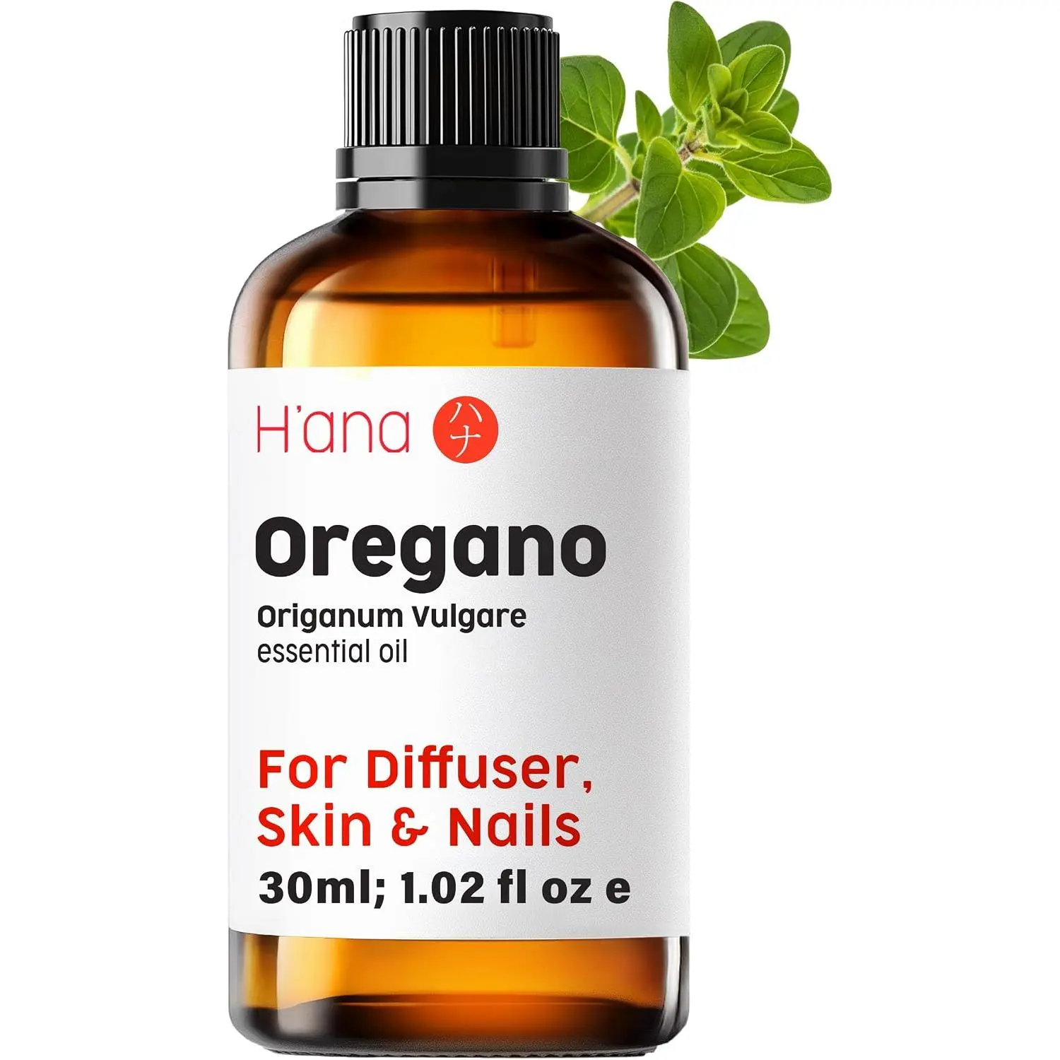 H'ana Oregano Oil - 1.02 Fl Oz Oregano Essential Oil for Hair, Skin, Diffuser, Aromatherapy & DIY