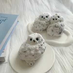 [Classic Squish Texture] taba squishy White Owl , Fidgets Toy for Stress Relief & Fun – Perfect for Party, Birthday, Holiday & Christmas Gifts – Silicone Material [317g]