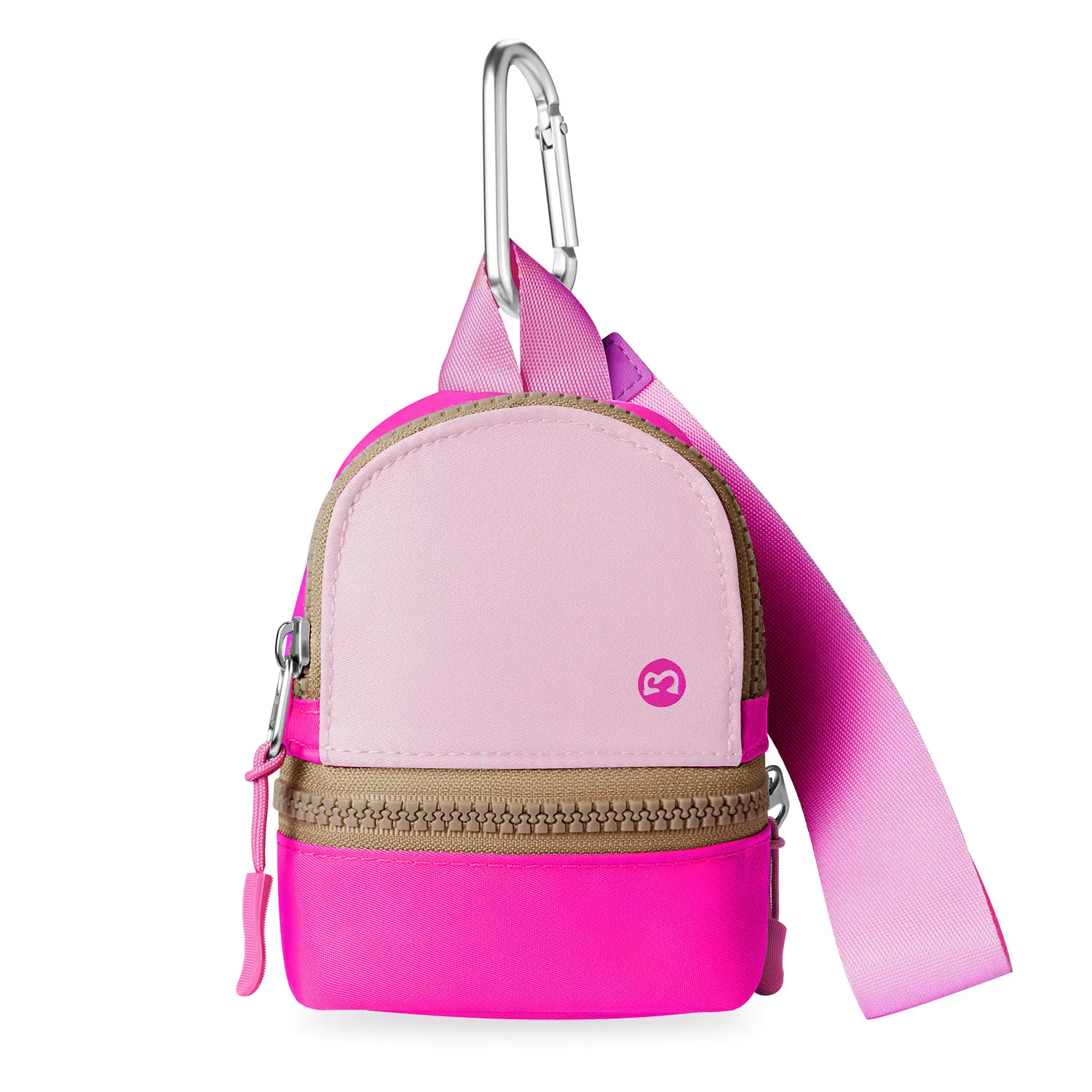 Babysun Mini Backpack Pouch for Women, Fashionable and Compact Coin Purse with Carabiner, Waterproof with Durable Sewing and 3 Card Slots, Ideal Gift Choice, Practical, Elastic, Versatile, Sewing Durable, Adjustable Band, Soft Nylon