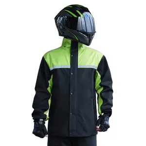 Men'S Raincoat And Rainpants Set, Two-Piece Long Style, Full-Body Rain Protection, Specifically Designed For Electric Motorcycle Delivery Riders Men'S Rain Suit High Visibility Reflective Work Rain Jacket Pants For All Sport Farm Fishing Motorcycle