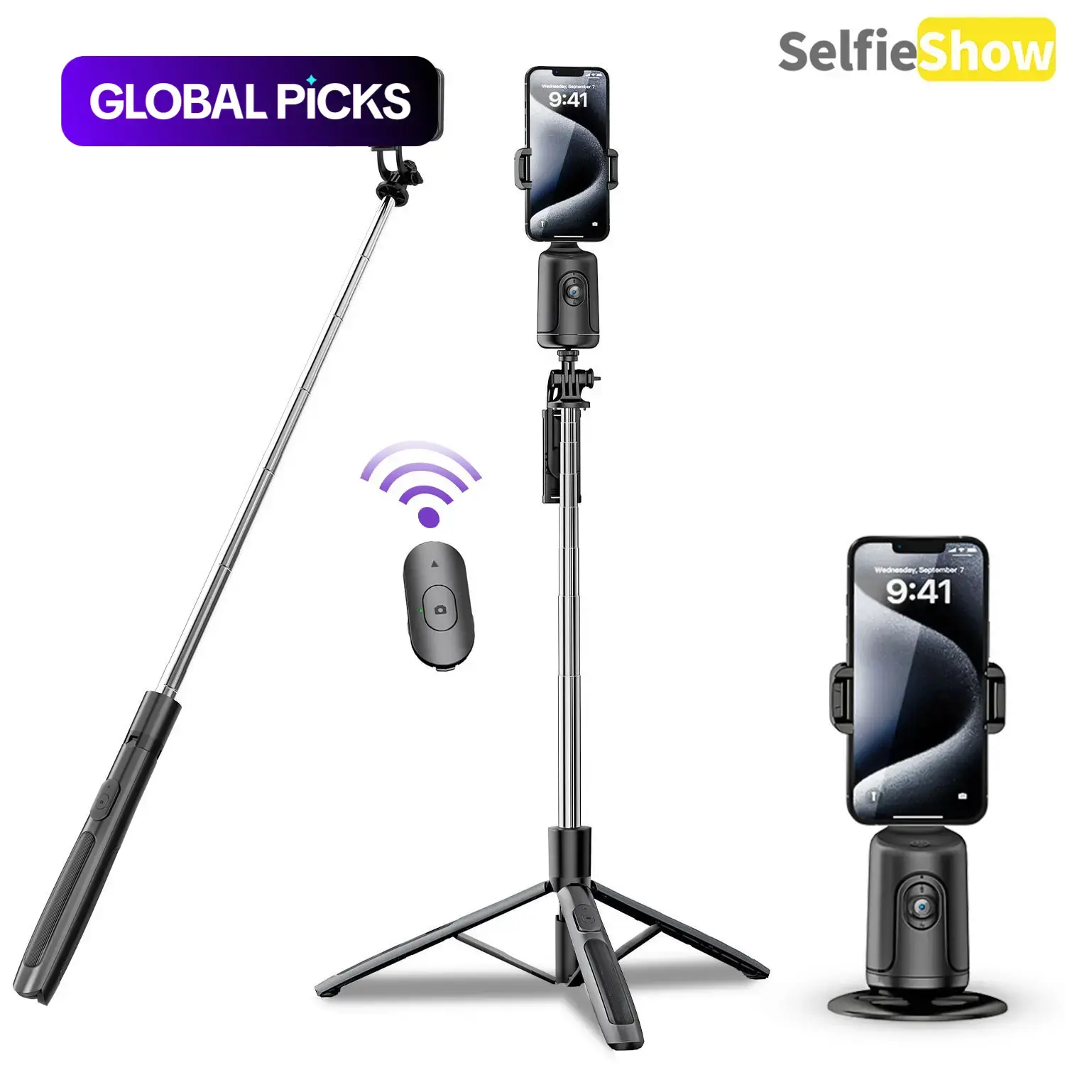 Smart AI Face-Tracking Phone Tripod, 360° Pan and Tilt with Stabilization for Home and Outdoor Use #GLOBAL PICKS Smart AI Face-Tracking Phone Tripod, 360° Pan and Tilt with Stabilization for Home and Outdoor Use #GLOBAL PICKS
