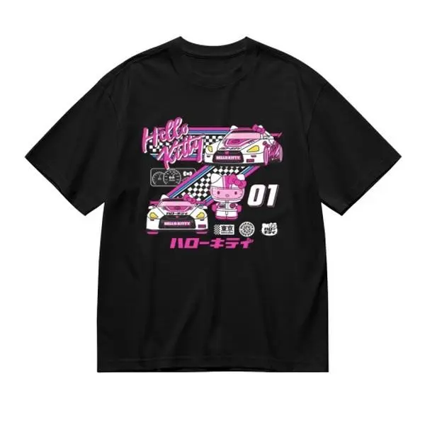 Sanrio Hello Kitty T Shirt Cotton Lightweight Breathable Bow Graphic Tee Casual Everyday Wear, Shortsleeve