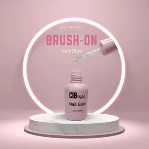 CIBSTYLE Super Strong Brush On Nail Glue for Press On Nails, Fake Nails, and Tips - Nail Art, Acrylic