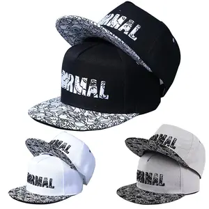 NORMAL Embroidered Fashion Splicing Flat Edge Hat for men Adjustable buckle Street hip-hop retro hat