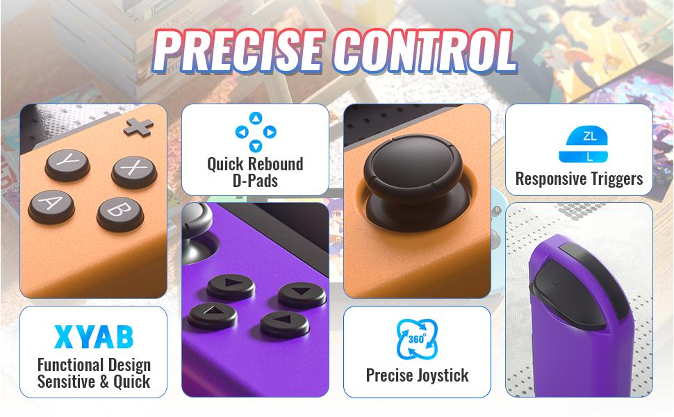 Joypad Controller for Switch1&2 Wireless Joypad Replacement for Switch Controller Left and Right Switch Joycons Support Dual Vibration Wake-up Function Motion Control switch joycons Gamepad