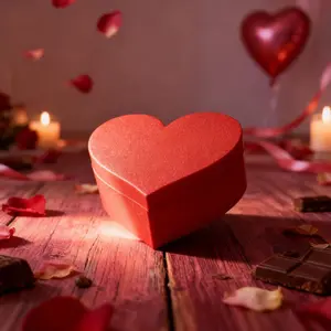 Heart-Shaped Storage Box with Lid, Romantic Jewelry Organizer, Gift Box, Small Item Holder, Valentine's Day Present, Desktop Sculpture Decor