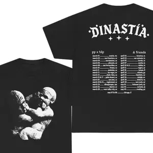 Dinastía Tito Double P & Peso Exclusive Tour Dates Tee, Corridos Style Fan Tees, Bold Cultural Print, Mexican Heritage Apparel for Men _ Women
