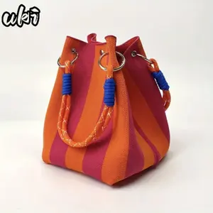 Boho Woven Bucket Bag for Women, Handmade Knitted Crochet Shoulder Bag, Lightweight Summer Beach Vacation Bag, Stylish Bohemian Handbag for Travel, Daily Use and Holiday Outfit, Boho Outfits, Bag For Purchase,summervibes